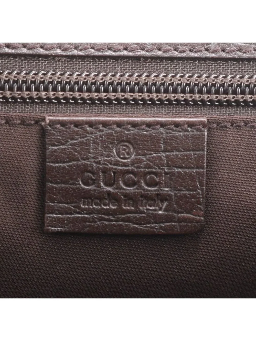 Gucci Leather Business Document Briefcase Tote Brown